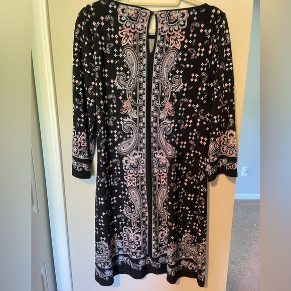 Black, White, and Pink Paisley dress from White House Black Market size Large - Picture 2 of 3